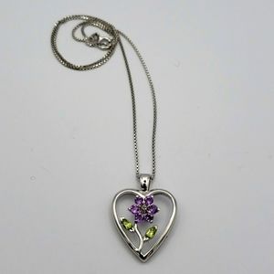 Vintage Sterling Heart Necklace